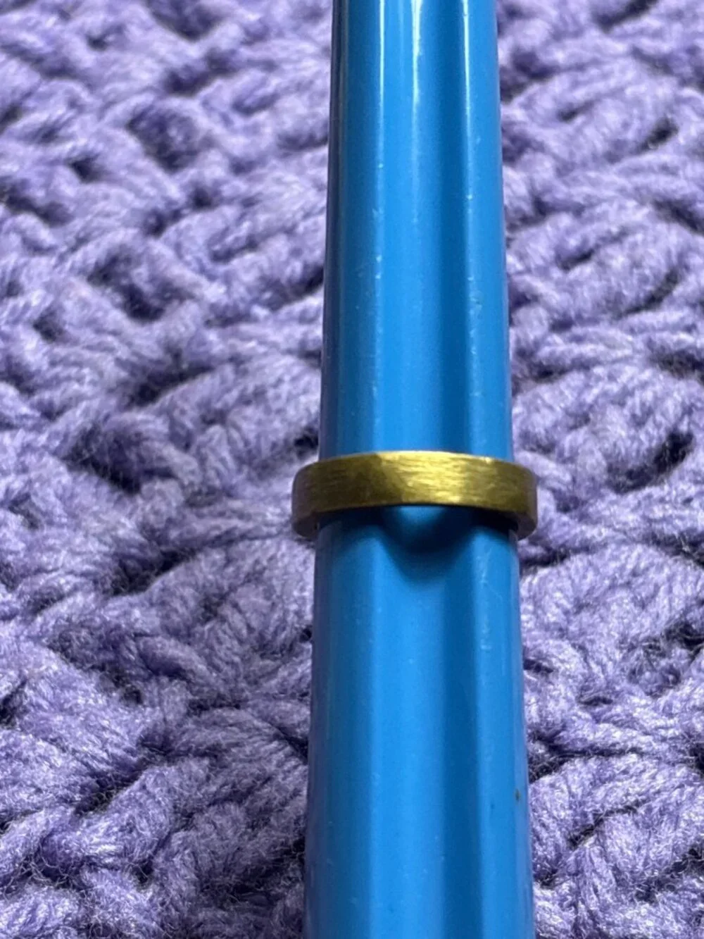 Vintage Antiqued Goldtone Band Ring Size 7